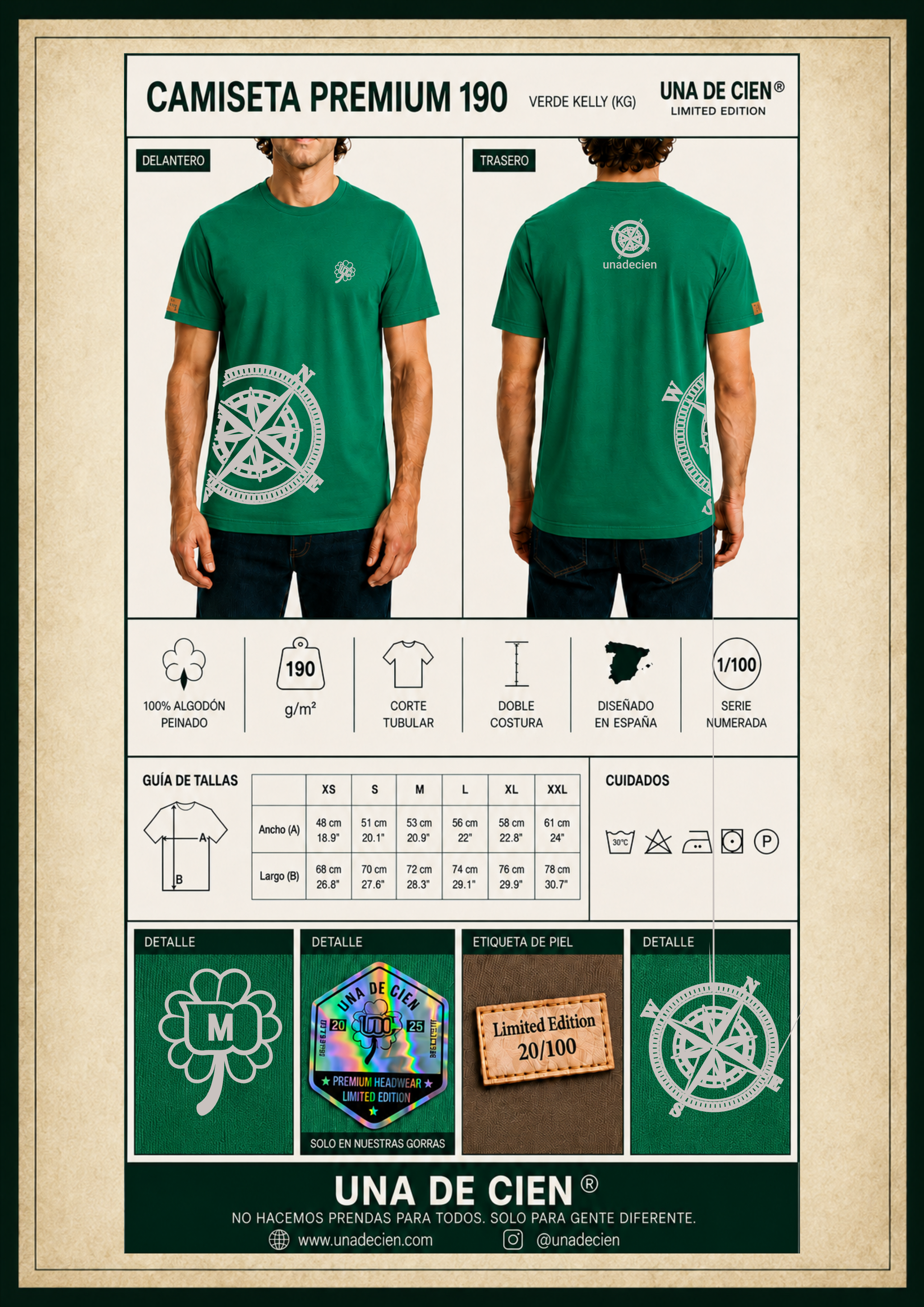 Camiseta Premium 190 Verde Kelly