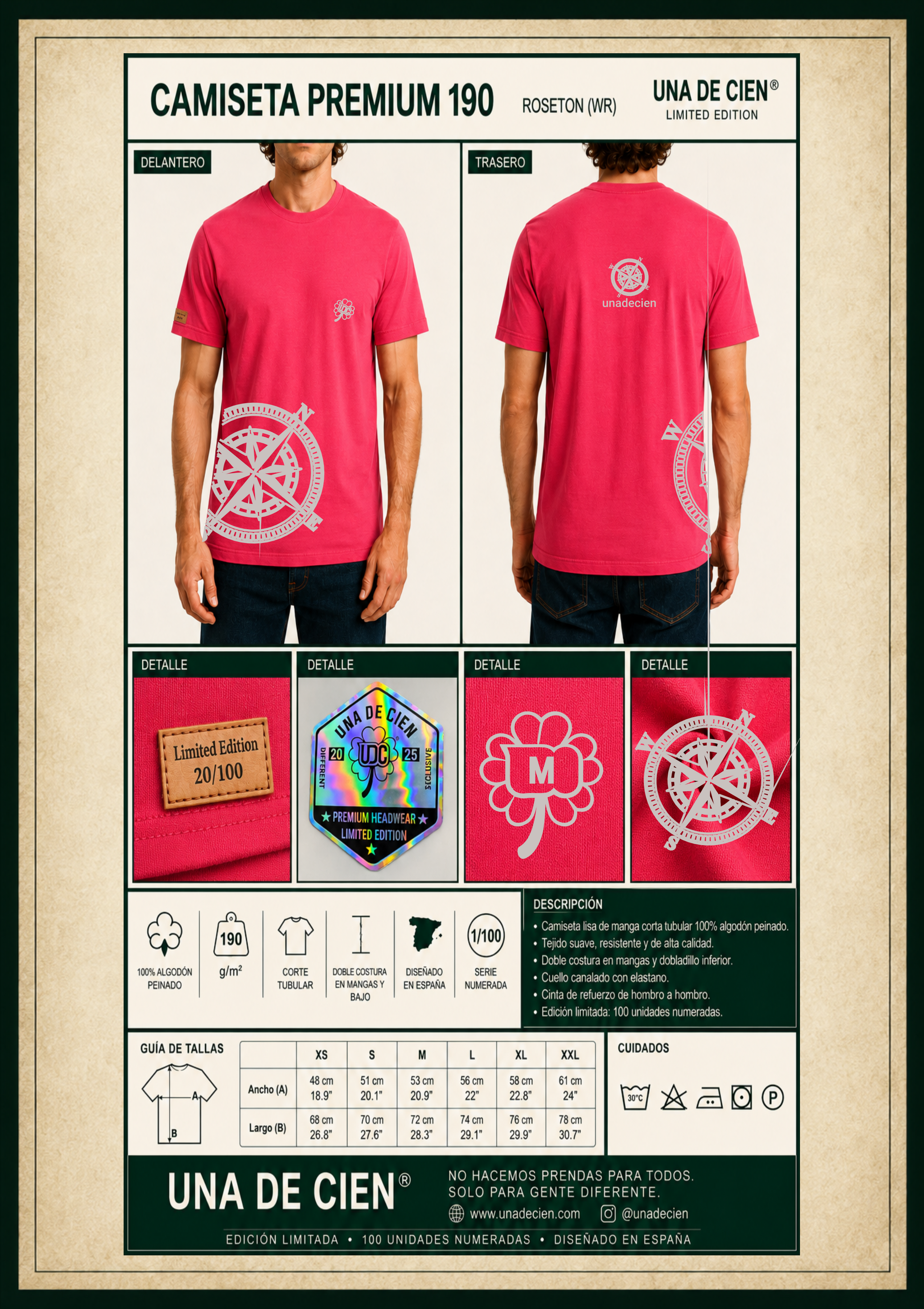 Camiseta Premium 190 Rosetón