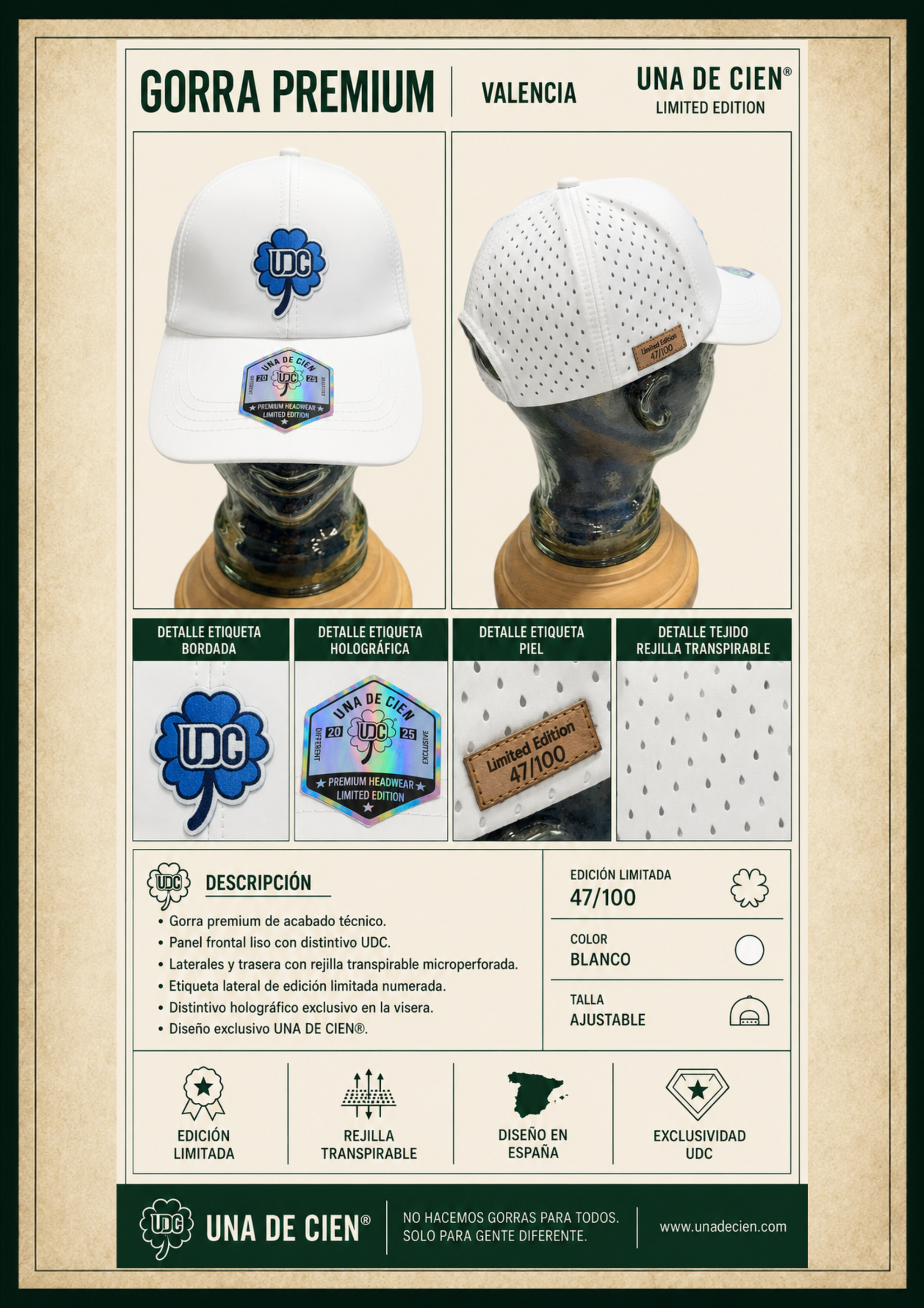 Gorra Premium Valencia